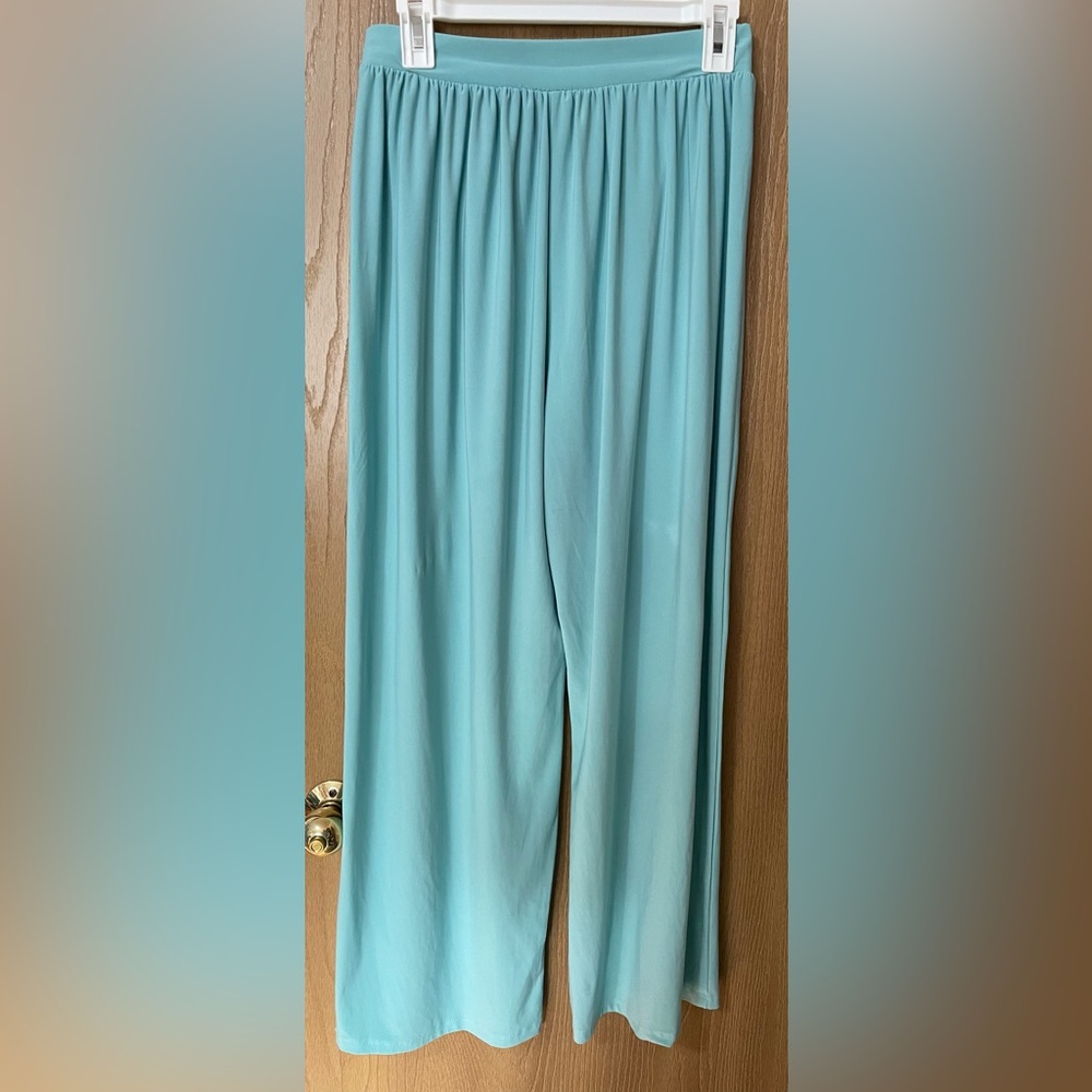 Aquamarine Blue Wide Leg Palazzo Harem Pants